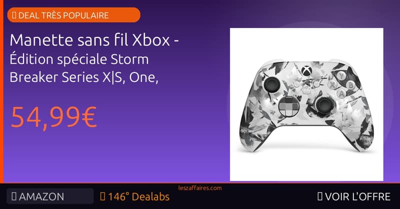 Manette sans fil Xbox - Édition spéciale Storm Breaker Series X|S, One, PC